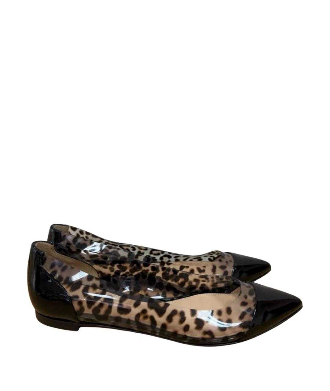 GIANVITO ROSSI Черные балетки из лакированной кожи, фото 1