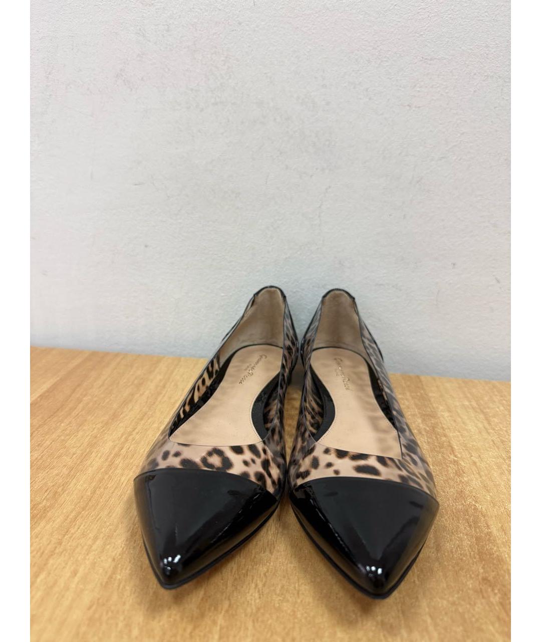 GIANVITO ROSSI Черные балетки из лакированной кожи, фото 4