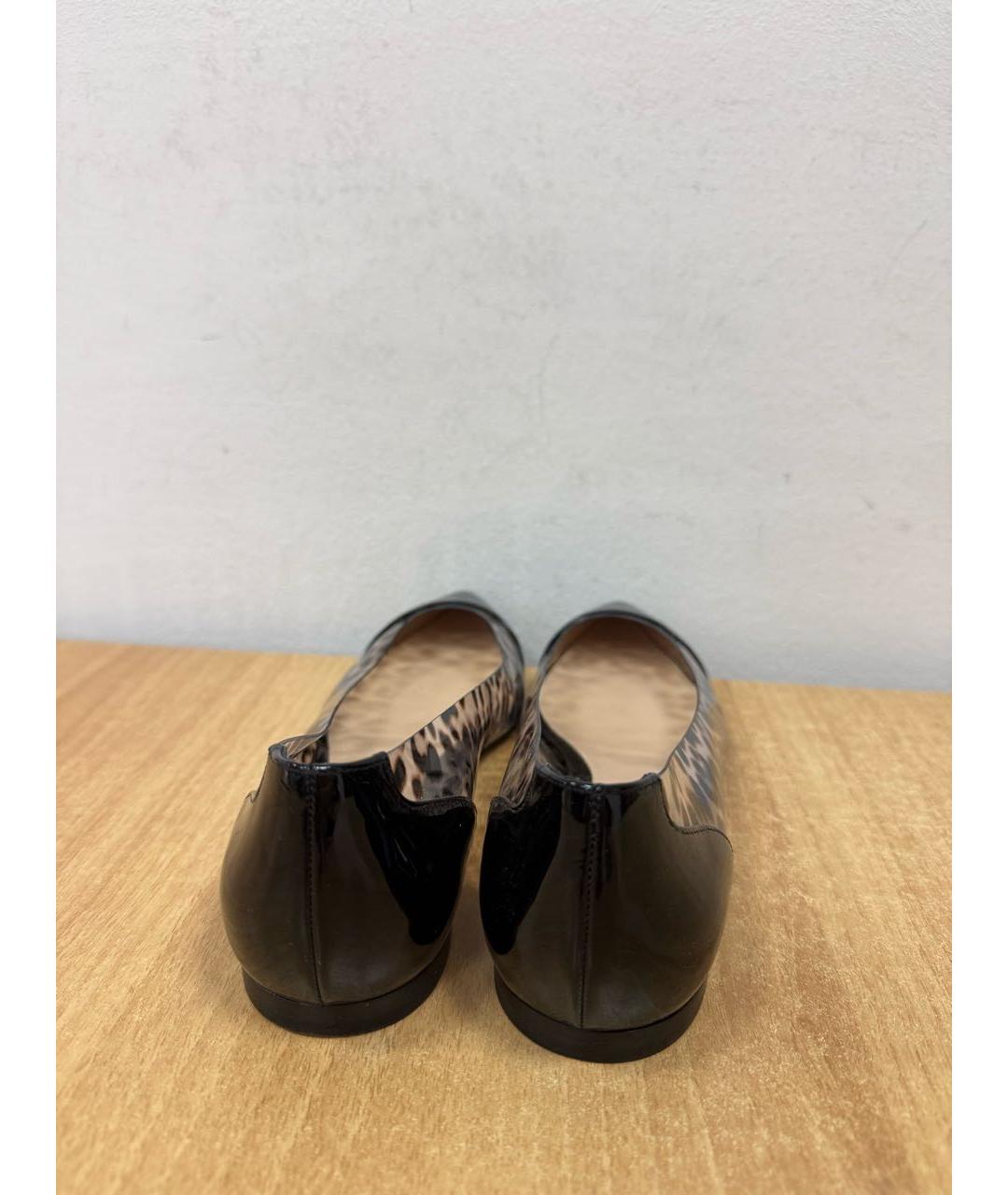 GIANVITO ROSSI Черные балетки из лакированной кожи, фото 6