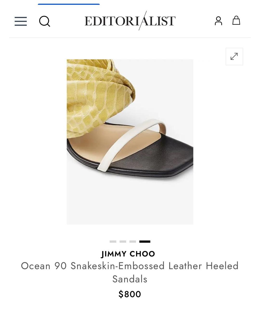 JIMMY CHOO Мульти кожаные босоножки, фото 5