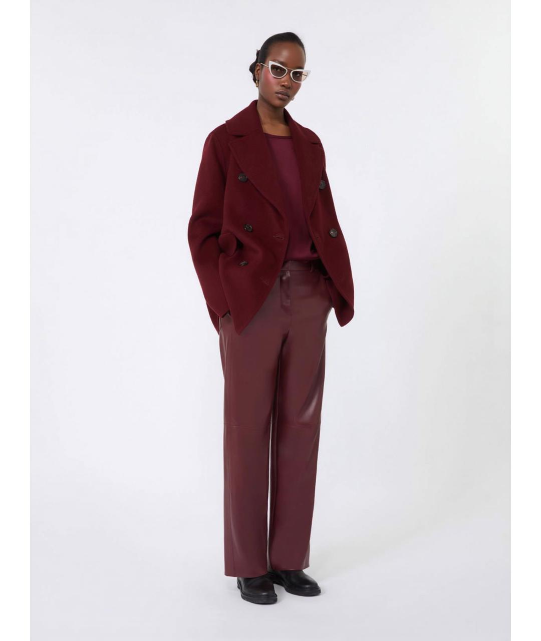 'S MAX MARA Бордовая ацетатная блузы, фото 2