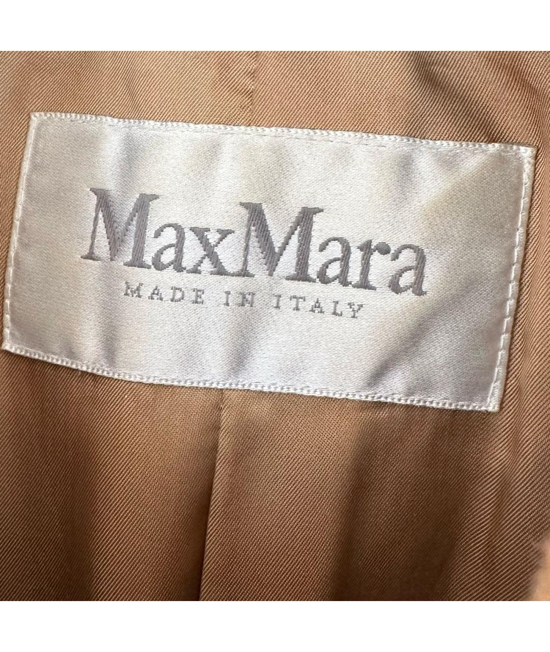 'S MAX MARA Бежевое шерстяное пальто, фото 6