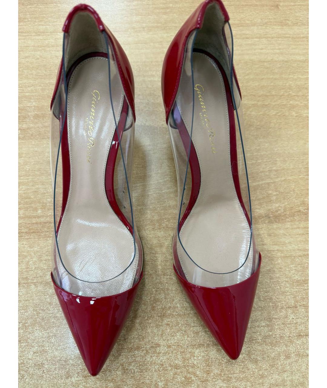 GIANVITO ROSSI Красные туфли из лакированной кожи, фото 6