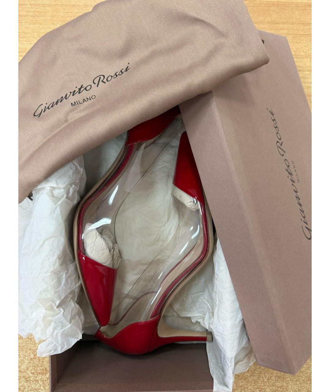 GIANVITO ROSSI Красные туфли из лакированной кожи, фото 7