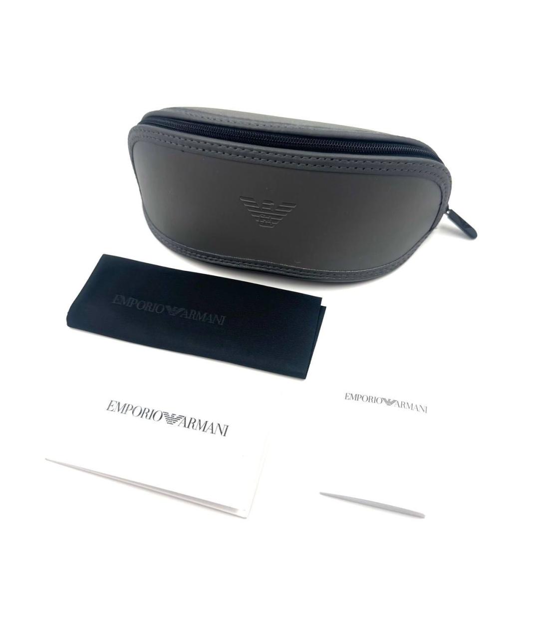 EMPORIO ARMANI Черные пластиковые солнцезащитные очки, фото 6