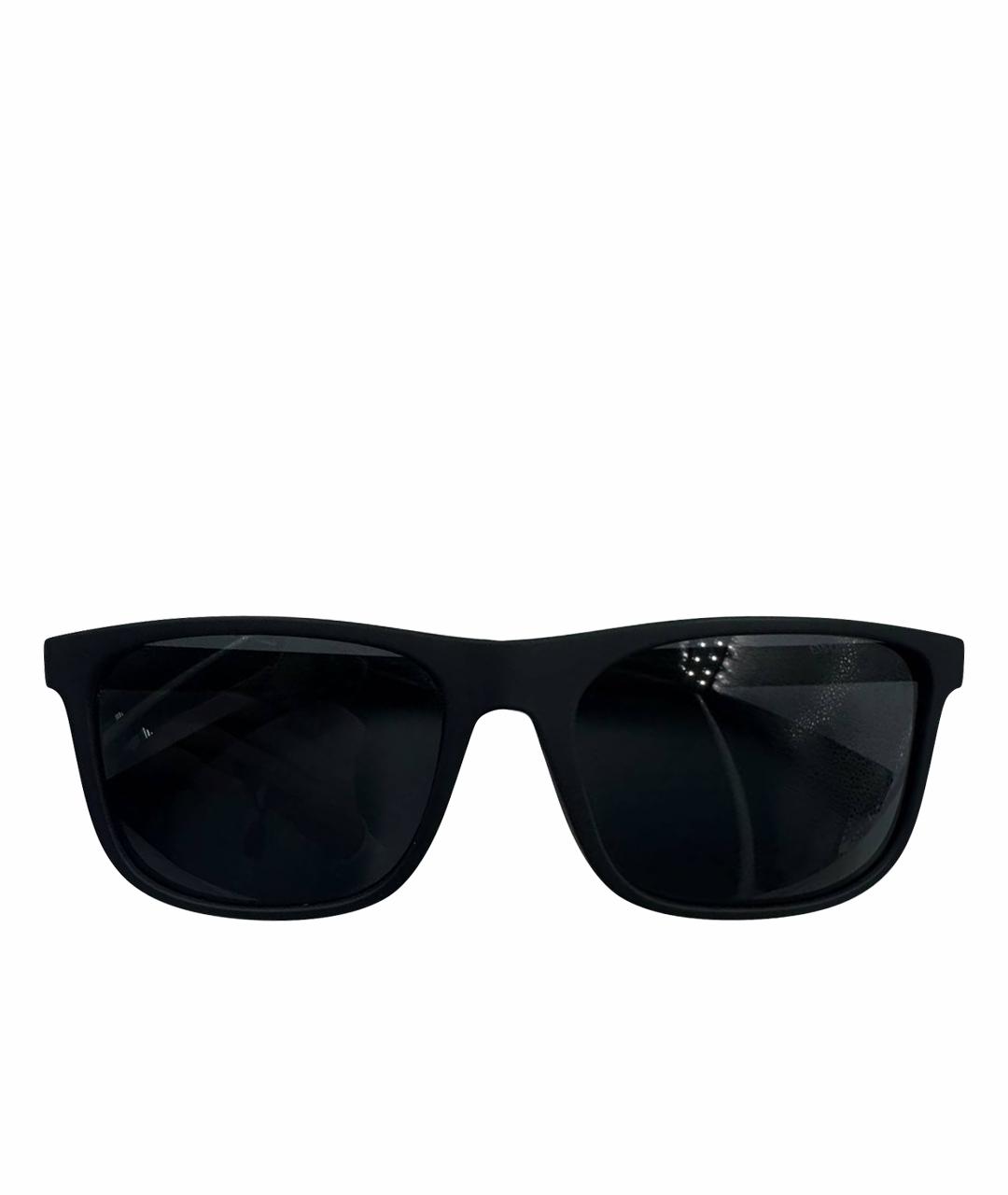 EMPORIO ARMANI Черные пластиковые солнцезащитные очки, фото 1