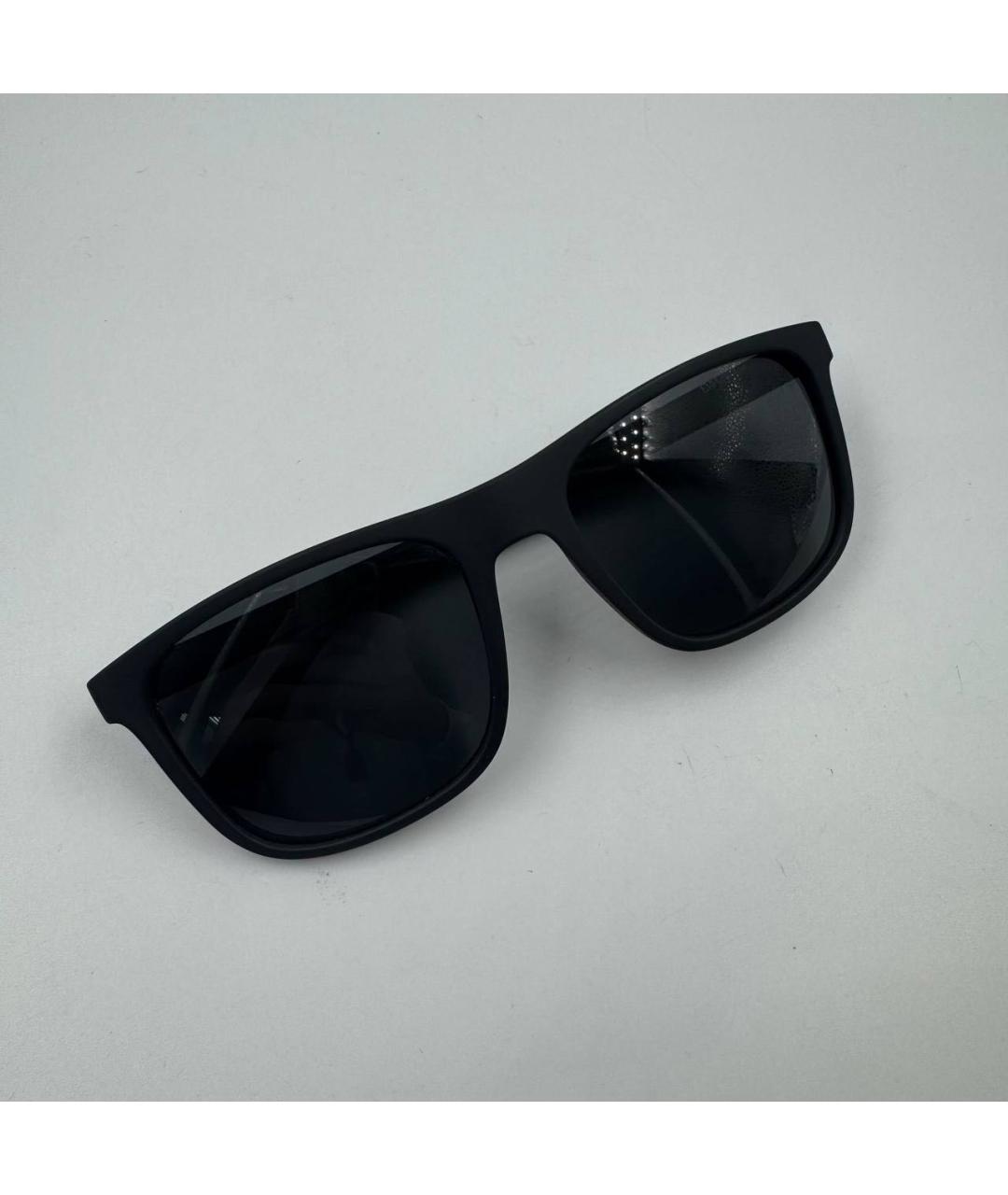 EMPORIO ARMANI Черные пластиковые солнцезащитные очки, фото 9