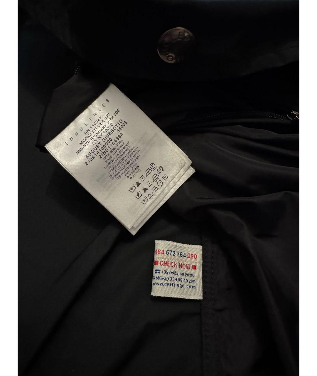 MONCLER Черная полиамидовая куртка, фото 7