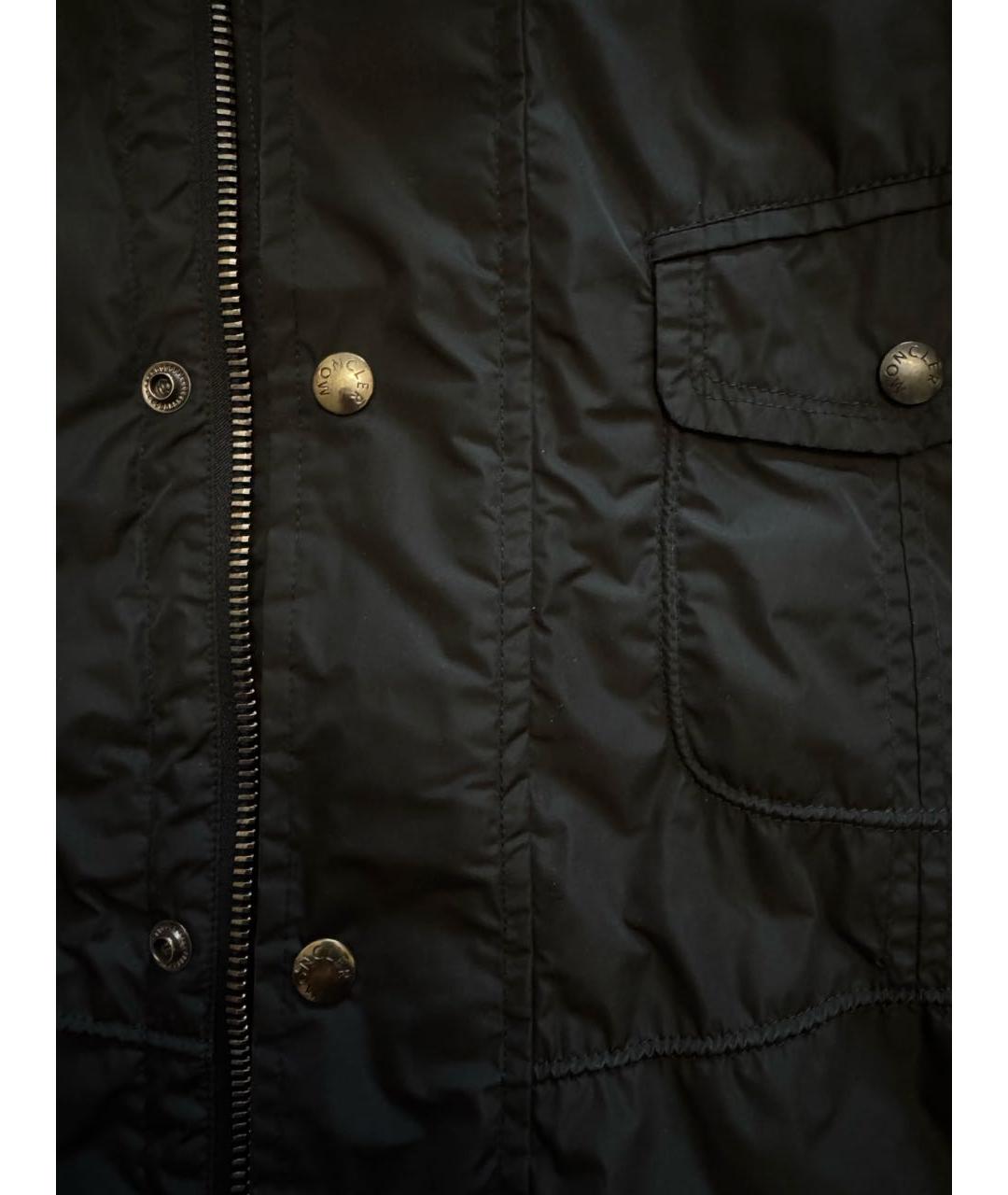 MONCLER Черная полиамидовая куртка, фото 4