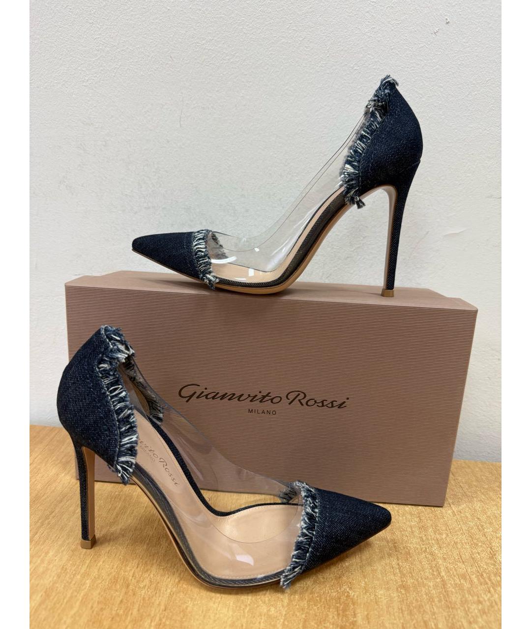 GIANVITO ROSSI Темно-синие туфли, фото 2