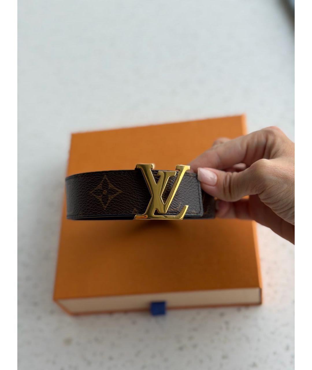 LOUIS VUITTON Черный кожаный ремень, фото 7