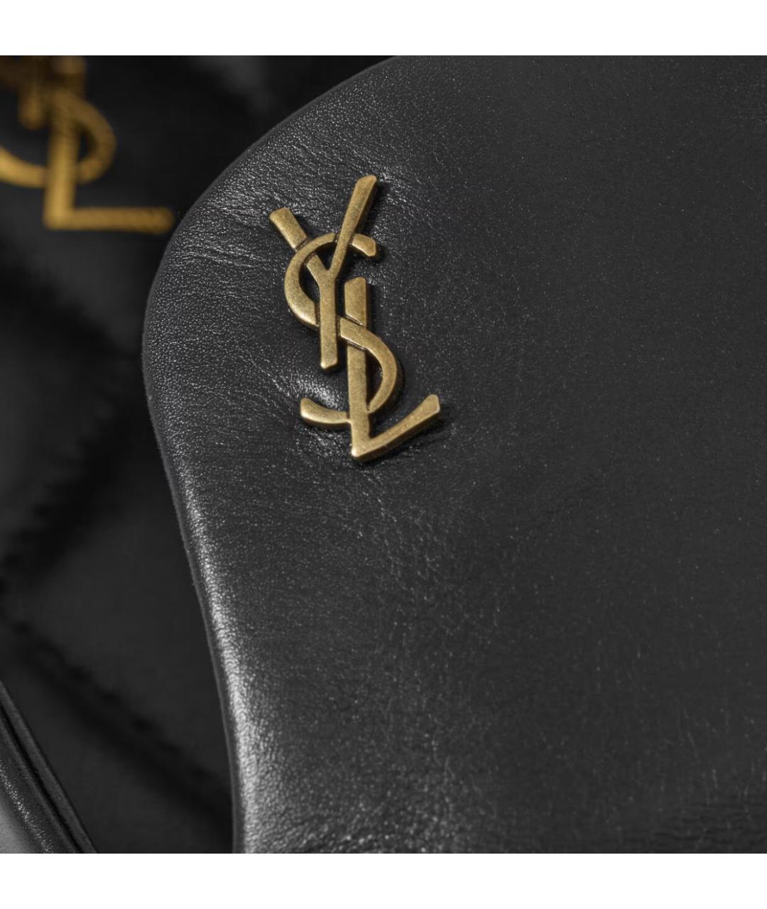 SAINT LAURENT Черные кожаные лоферы, фото 6