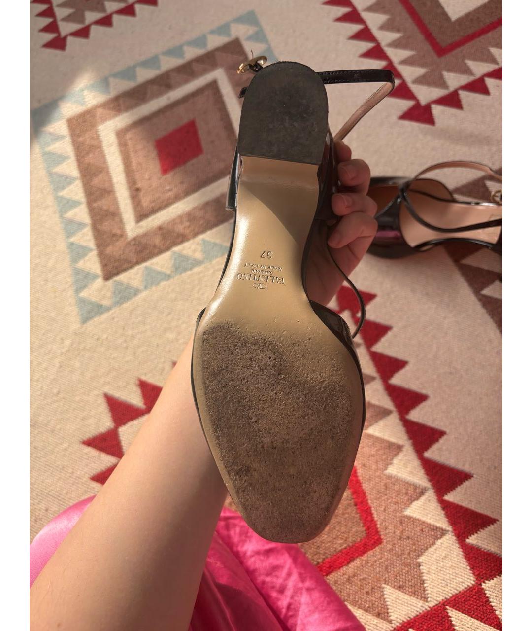 VALENTINO Черные туфли из лакированной кожи, фото 6