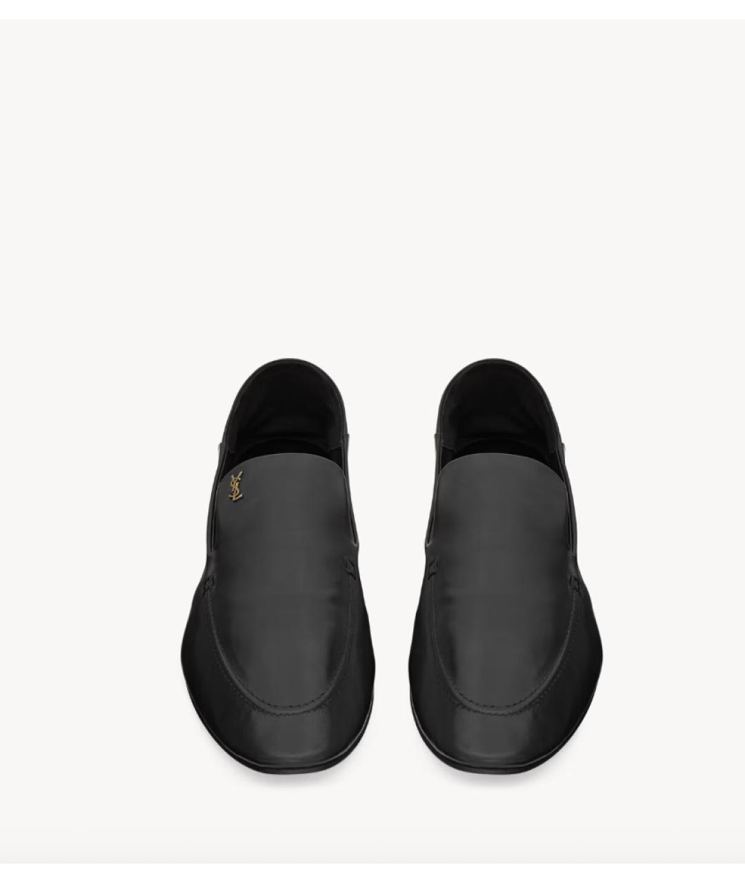 SAINT LAURENT Черные кожаные лоферы, фото 3