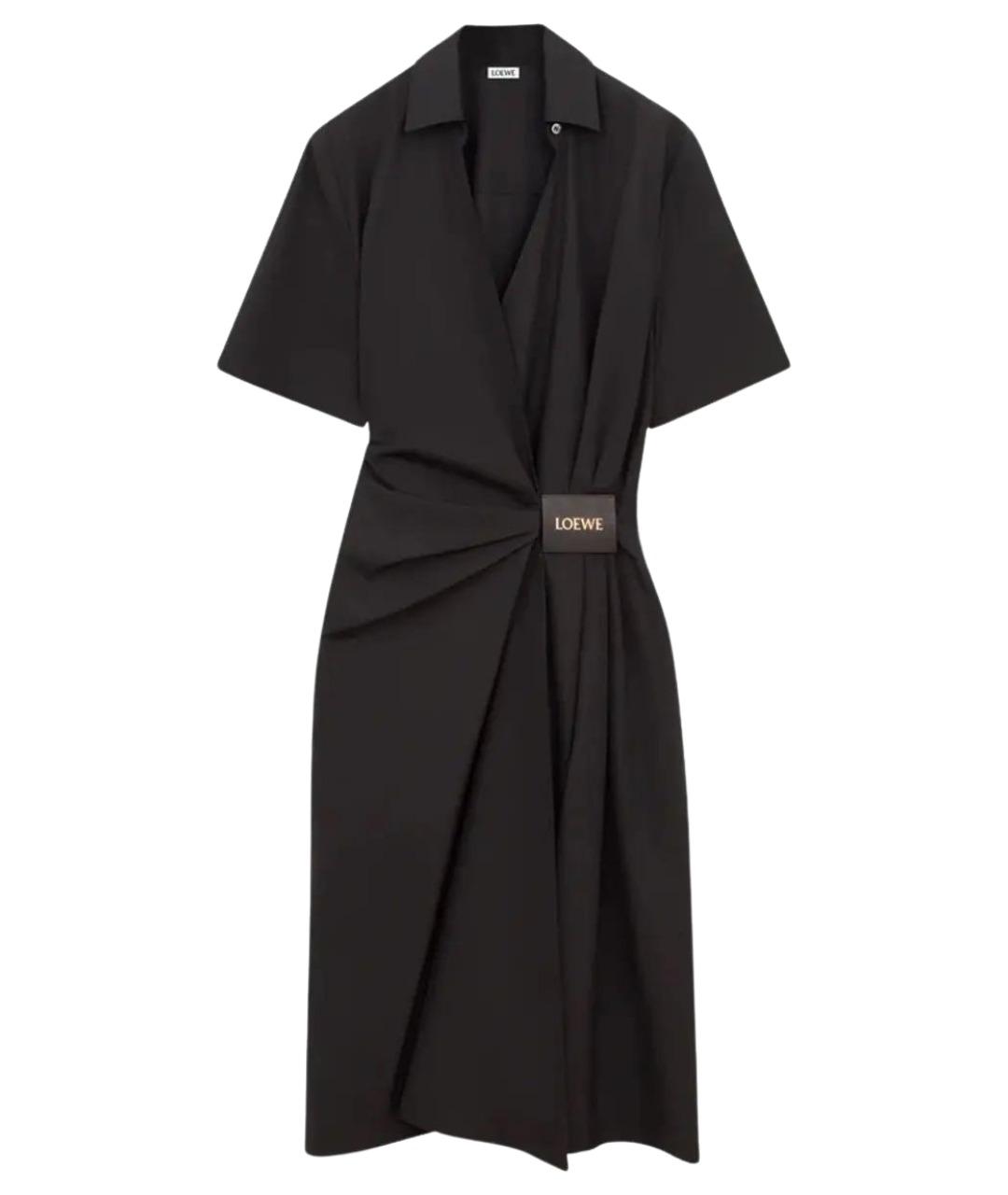 LOEWE Черное хлопковое платье, фото 1