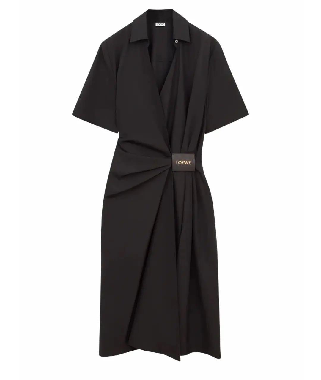 LOEWE Черное хлопковое платье, фото 6