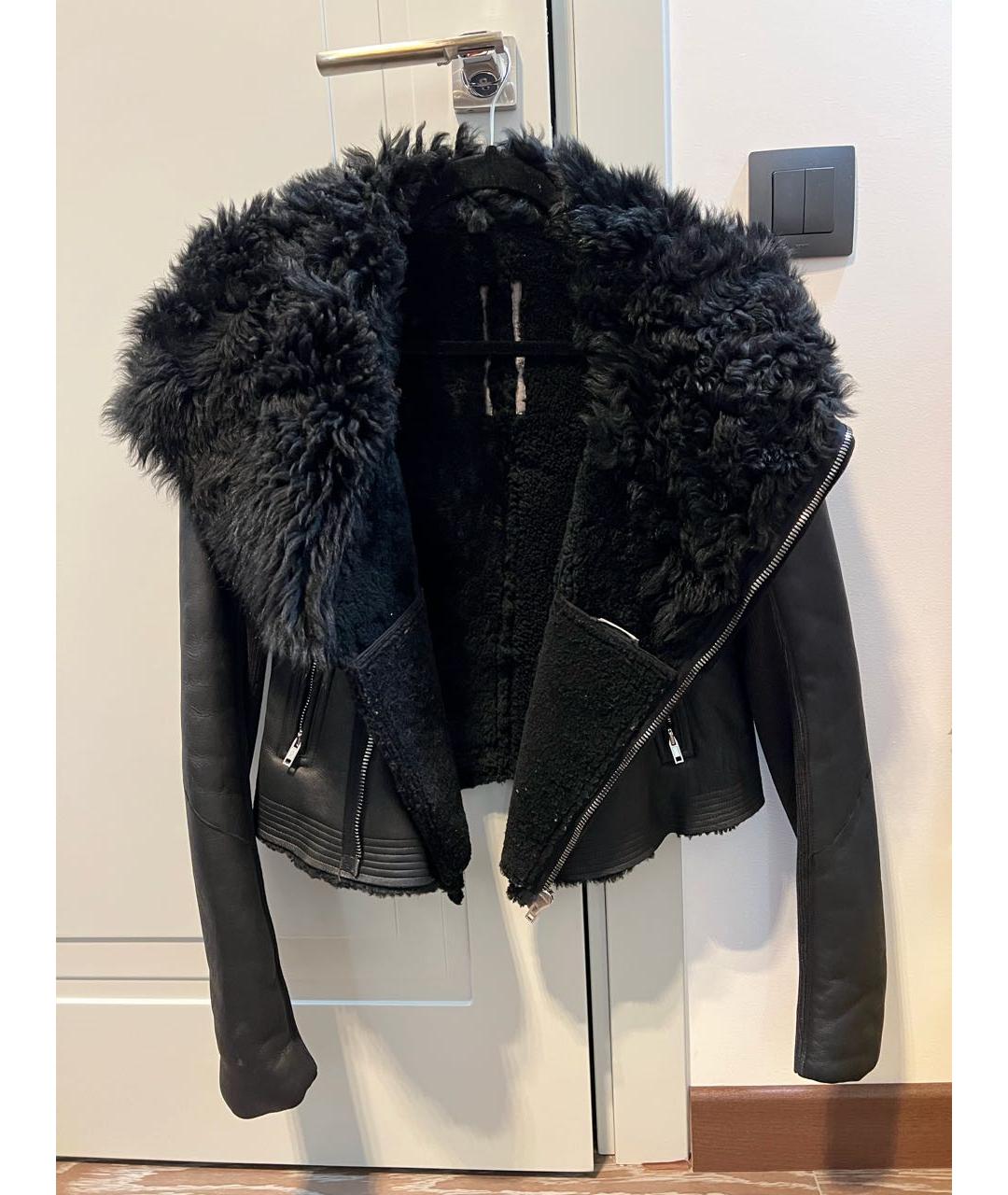 RICK OWENS Черная дубленка, фото 2