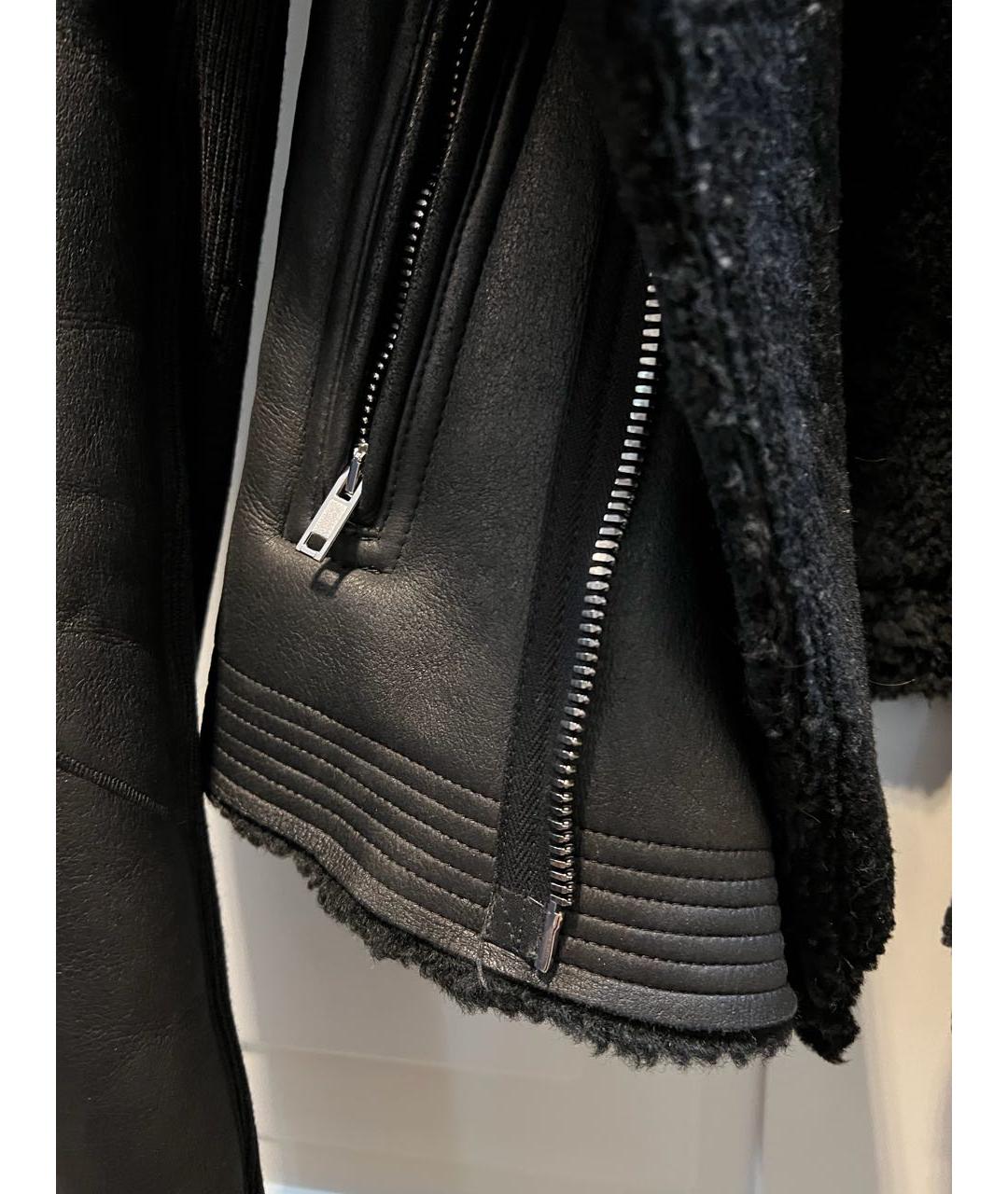 RICK OWENS Черная дубленка, фото 3