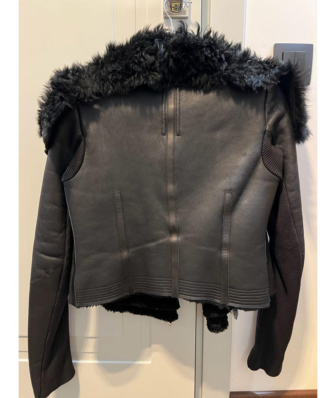 RICK OWENS Черная дубленка, фото 4