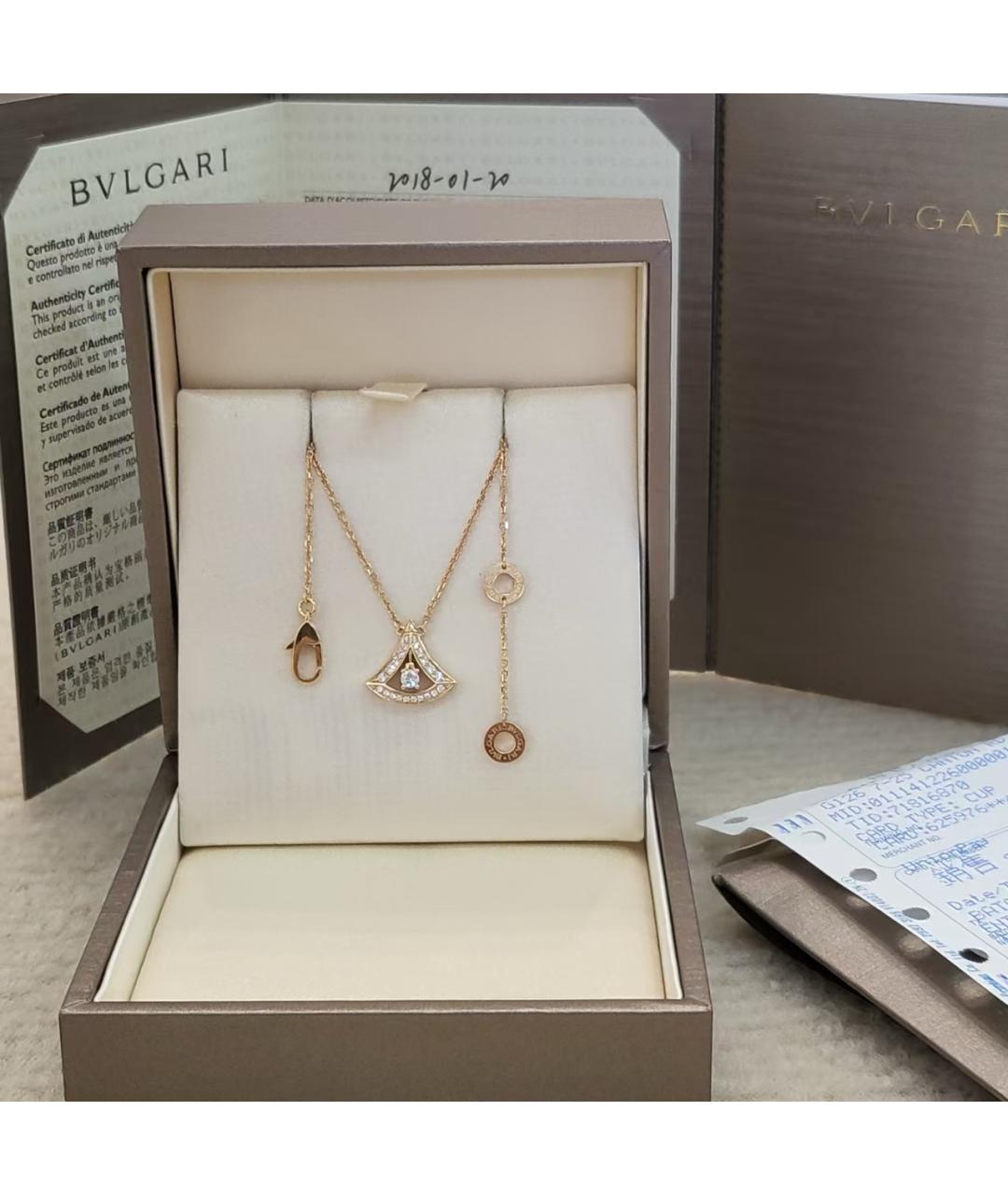 BVLGARI Золотая подвеска из розового золота, фото 3