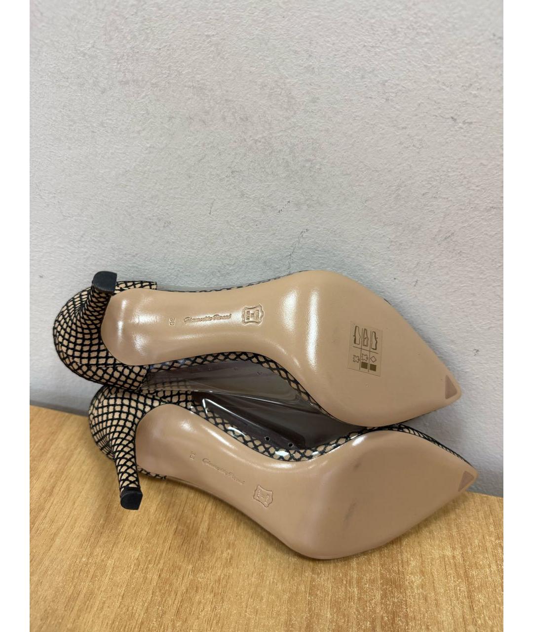 GIANVITO ROSSI Бежевые кожаные туфли, фото 7