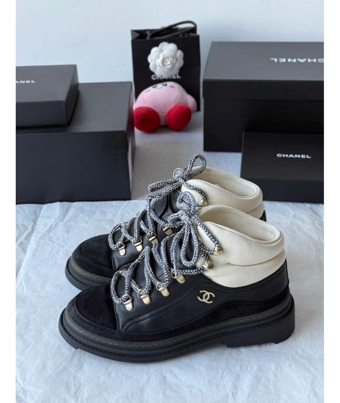 CHANEL Черные ботинки, фото 3