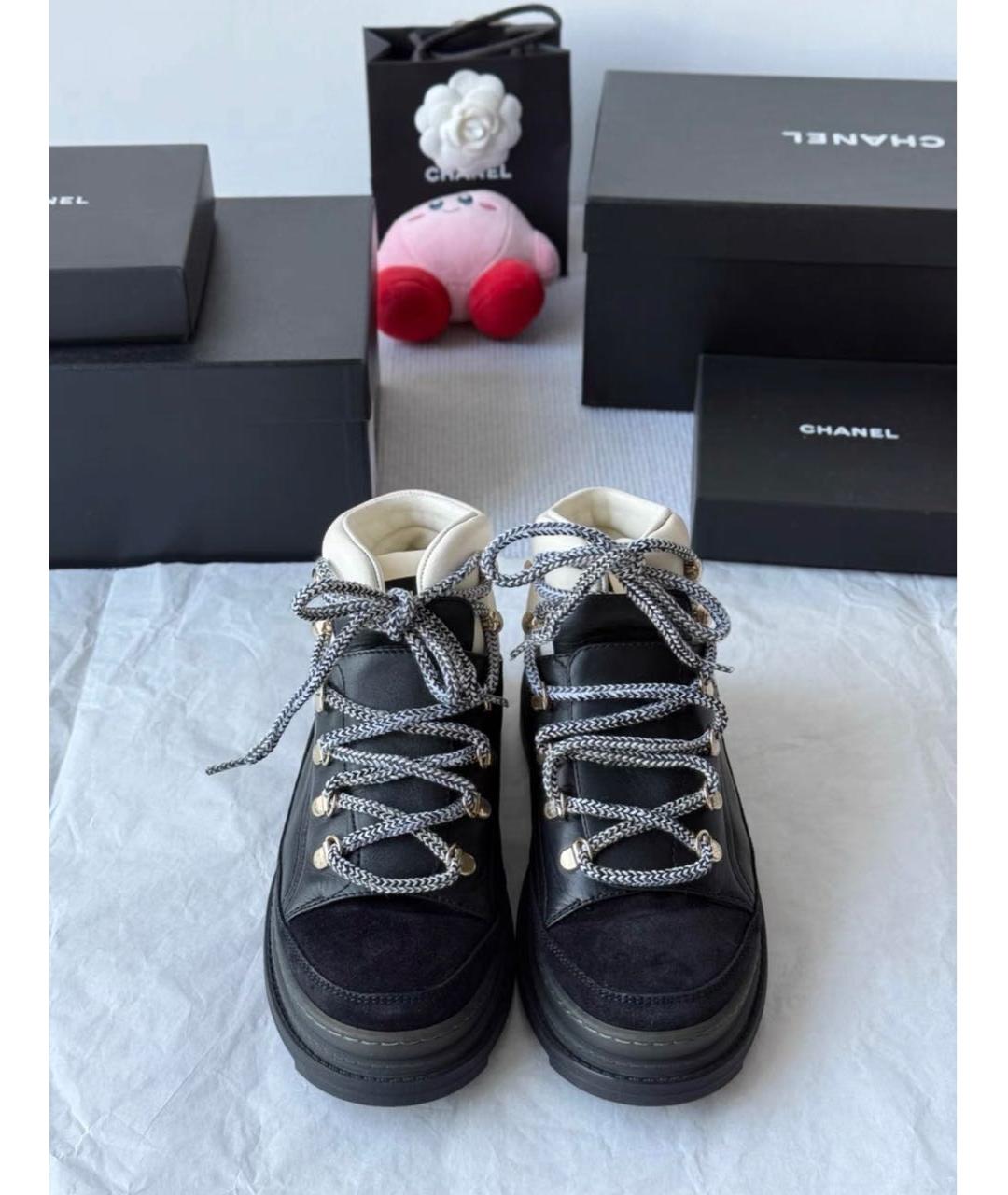 CHANEL Черные ботинки, фото 2