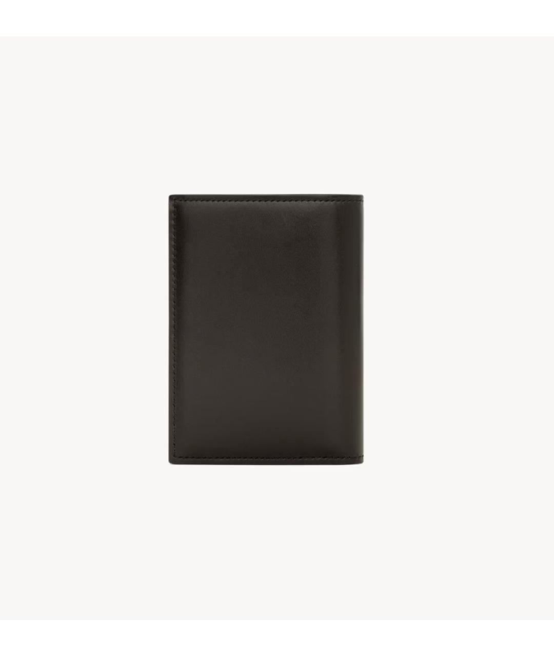 SAINT LAURENT Коричневый кожаный кошелек, фото 3