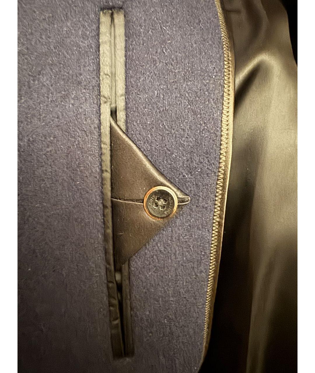 LOUIS VUITTON Темно-синее шерстяное пальто, фото 8