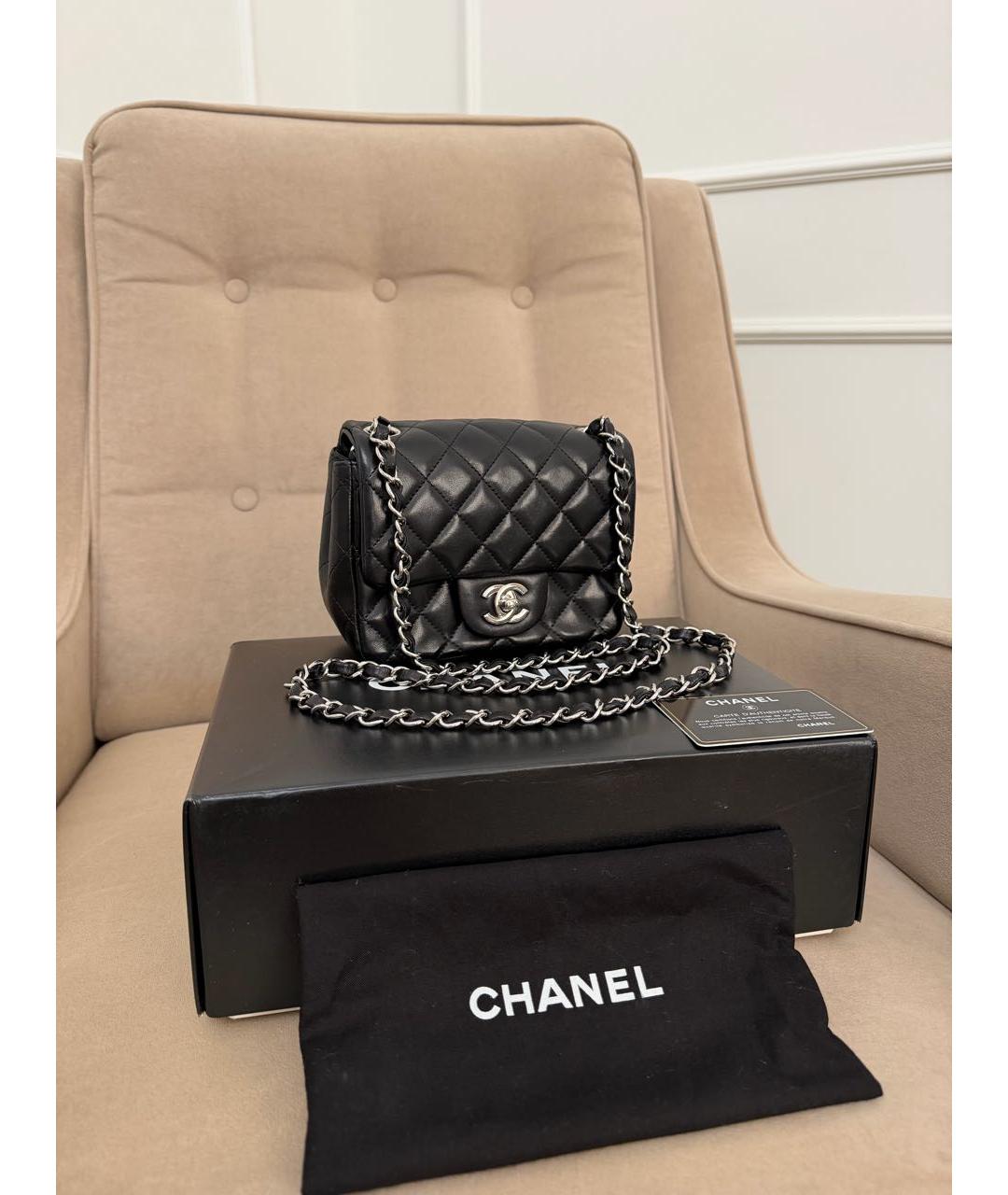 CHANEL Черная кожаная сумка через плечо, фото 2