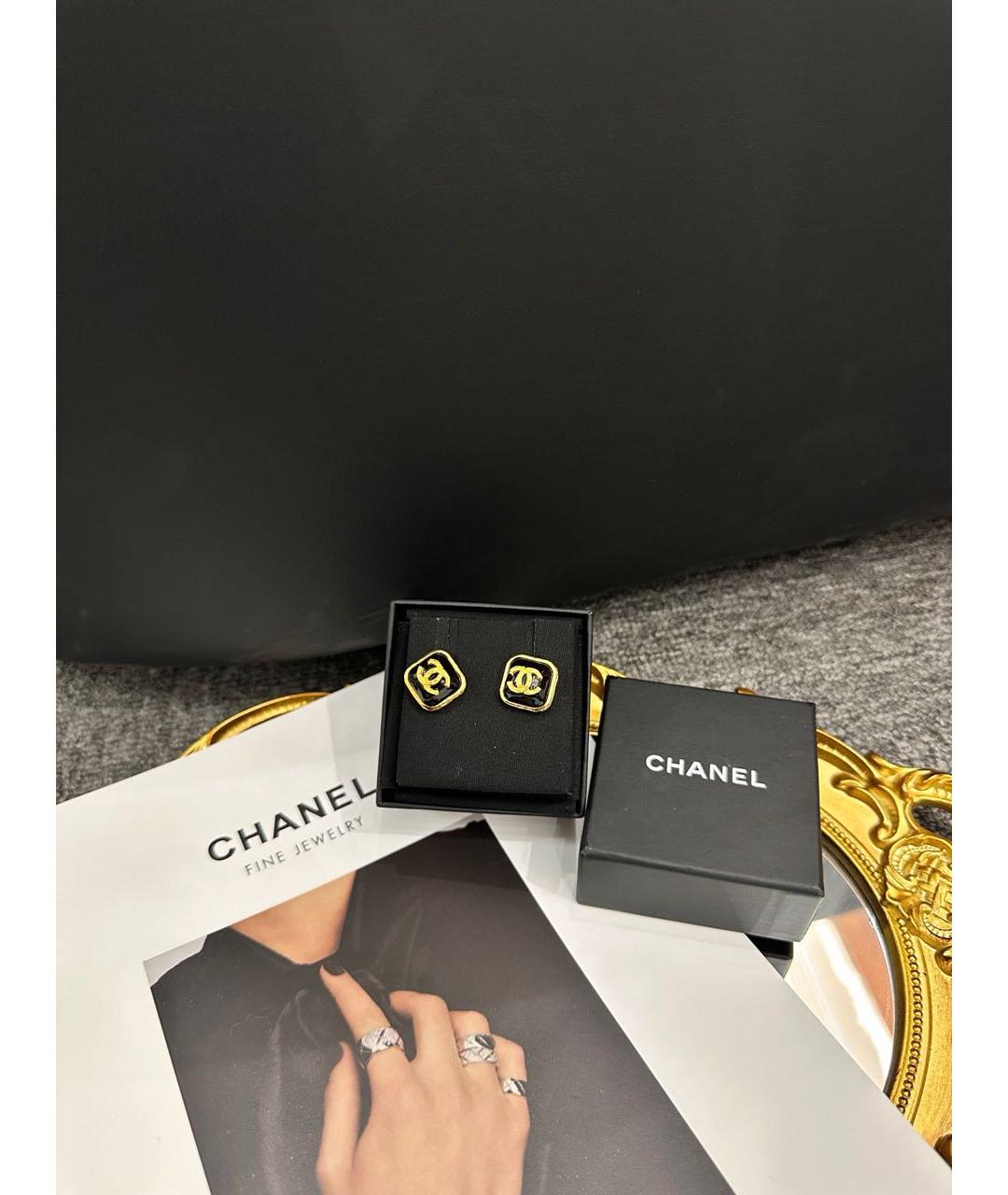 CHANEL Золотые серьги, фото 3