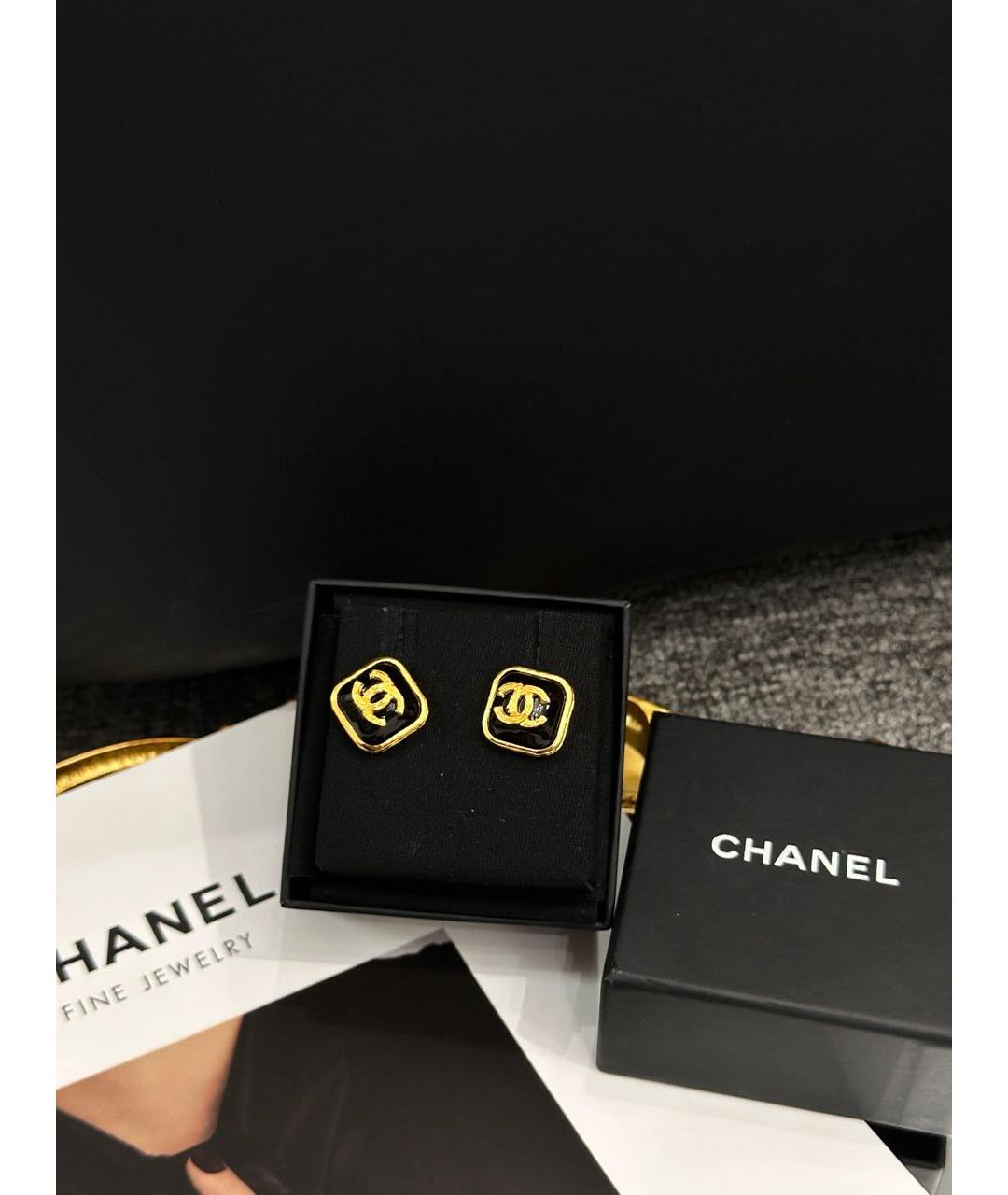 CHANEL Золотые серьги, фото 2