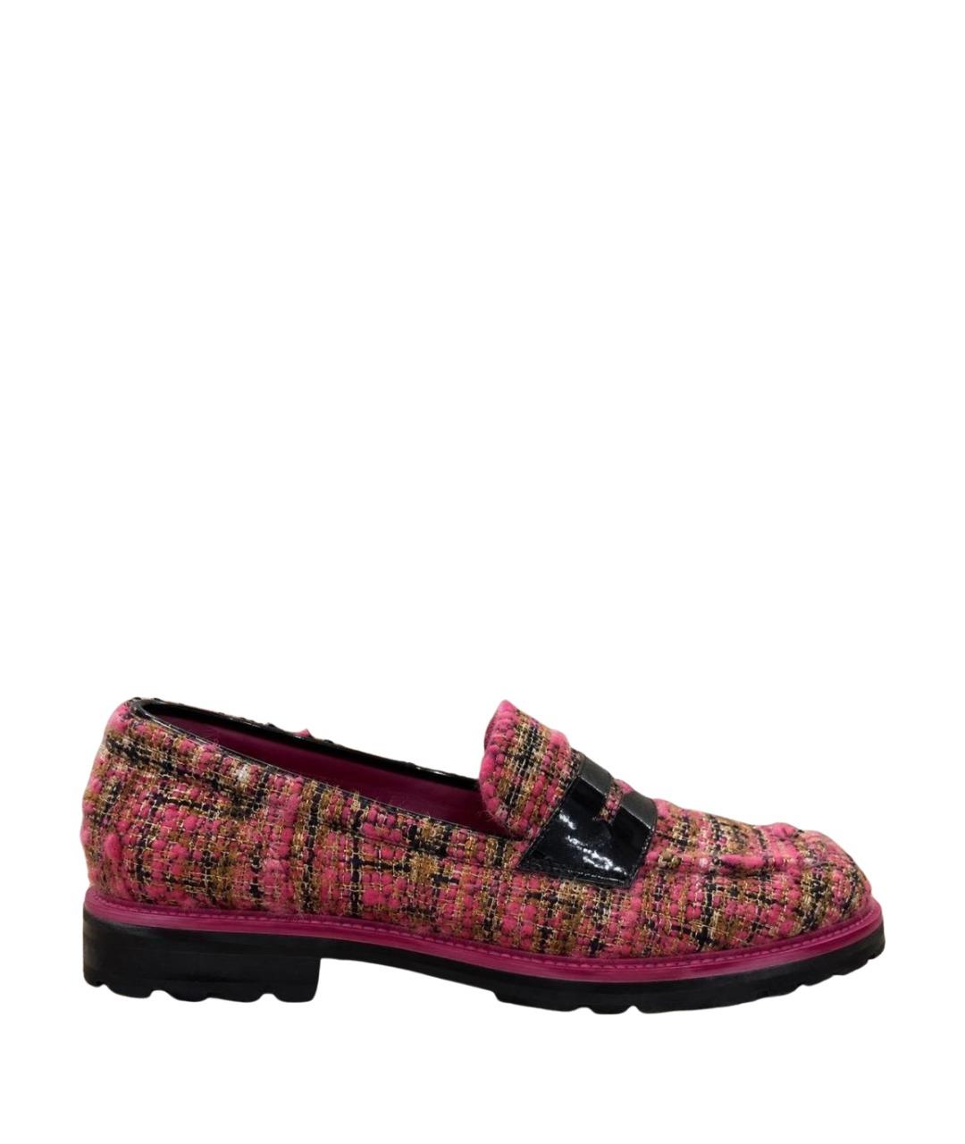 POLLINI Розовые текстильные лоферы, фото 1