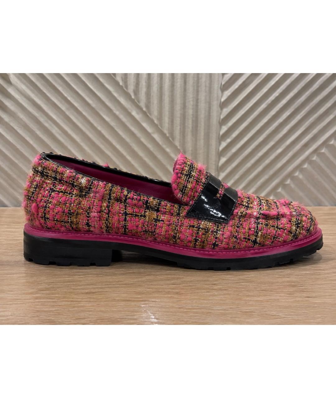 POLLINI Розовые текстильные лоферы, фото 6