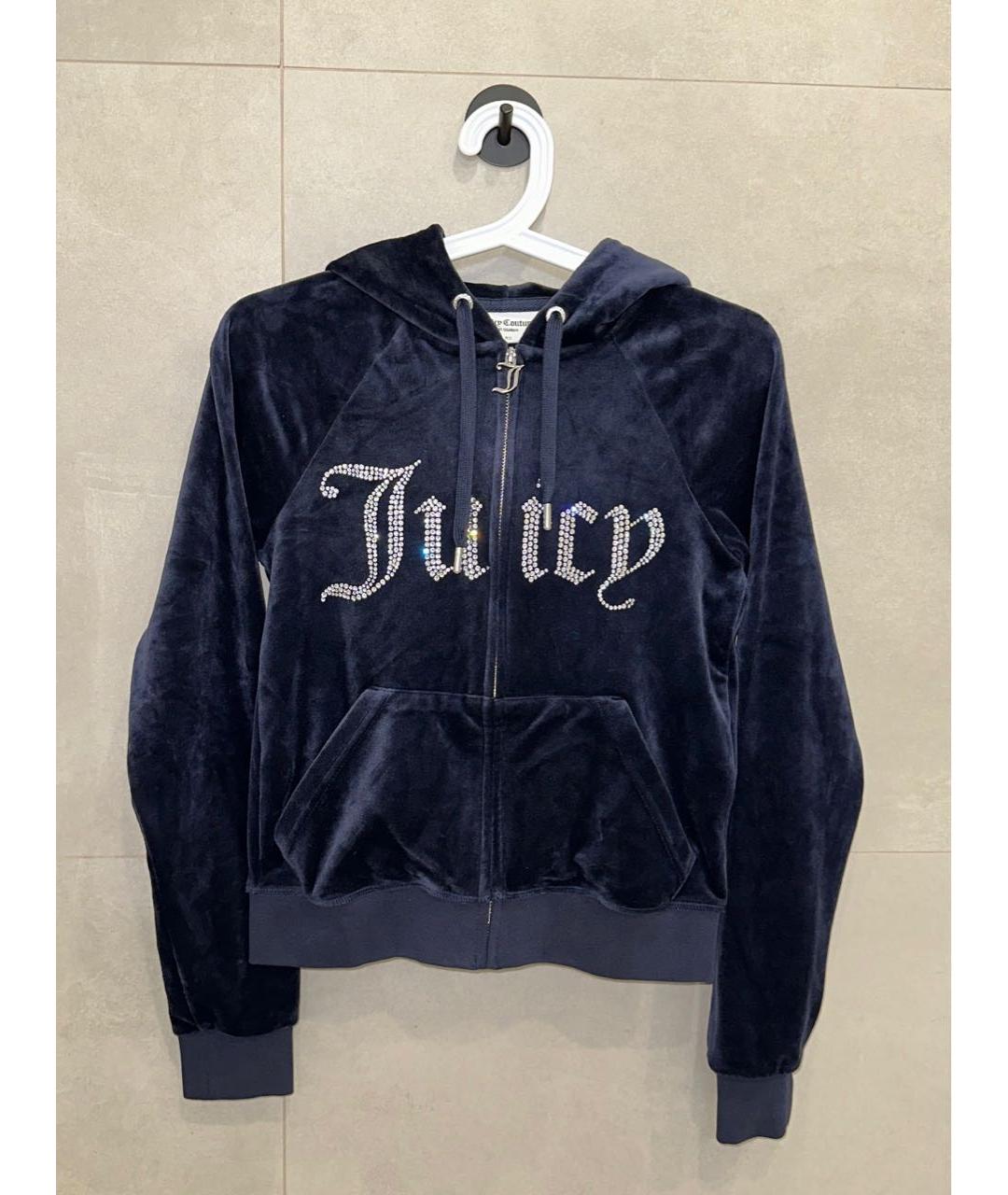 JUICY COUTURE Темно-синий велюровый спортивные костюмы, фото 2