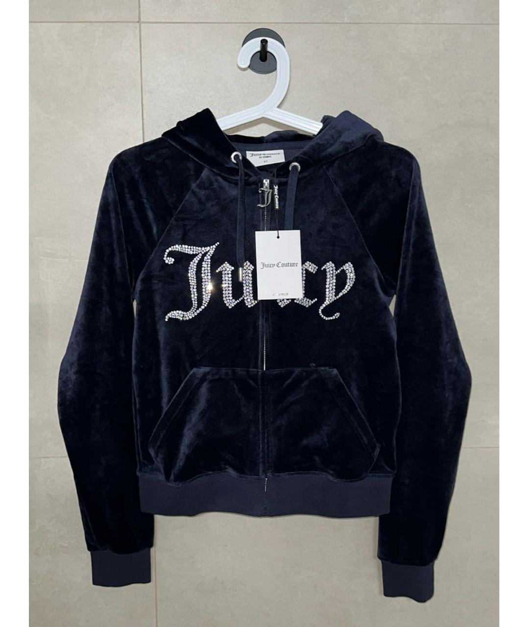 JUICY COUTURE Темно-синий велюровый спортивные костюмы, фото 3