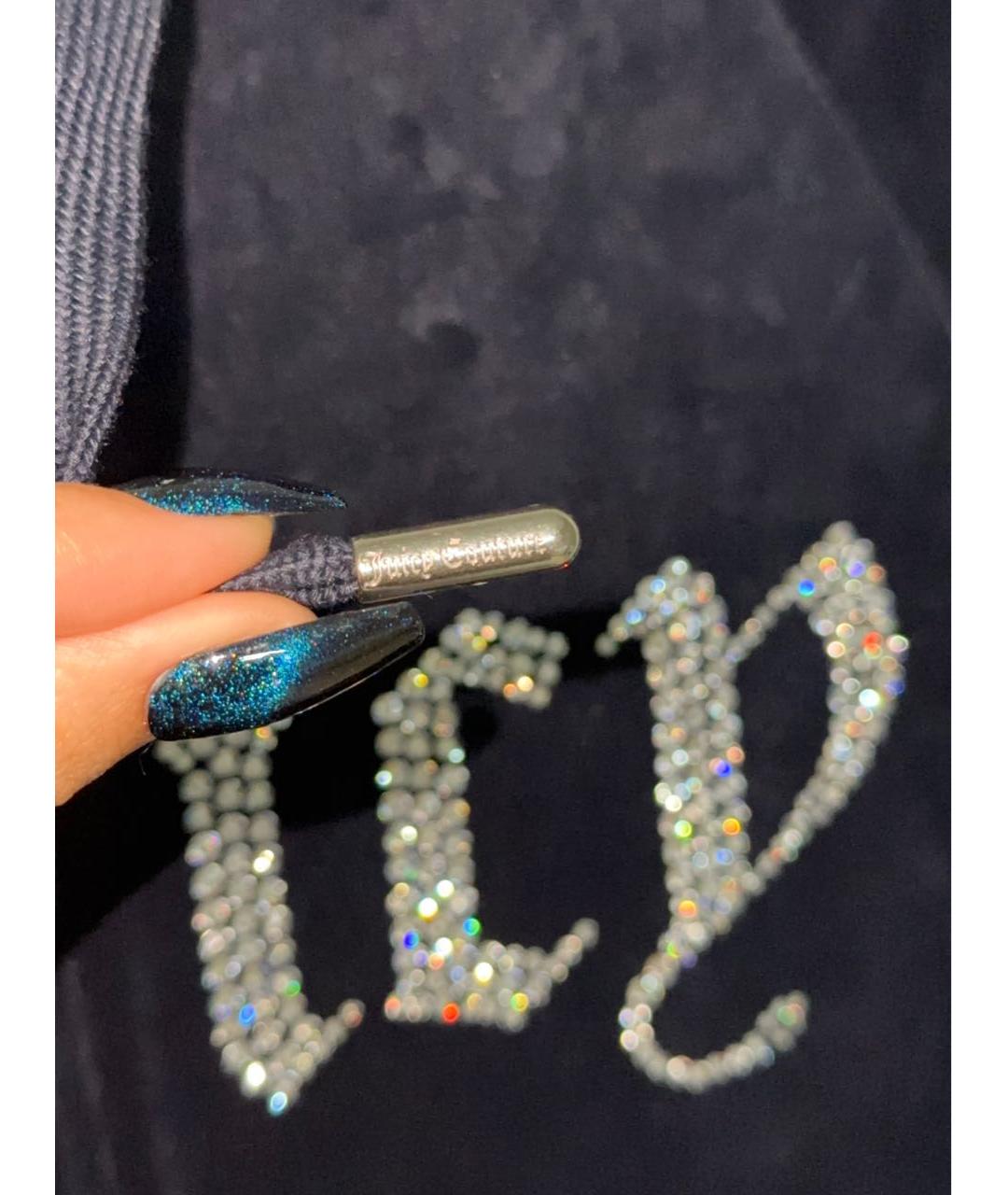 JUICY COUTURE Темно-синий велюровый спортивные костюмы, фото 6
