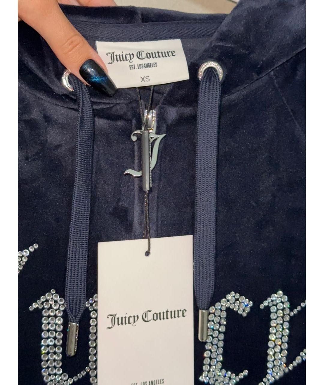 JUICY COUTURE Темно-синий велюровый спортивные костюмы, фото 5