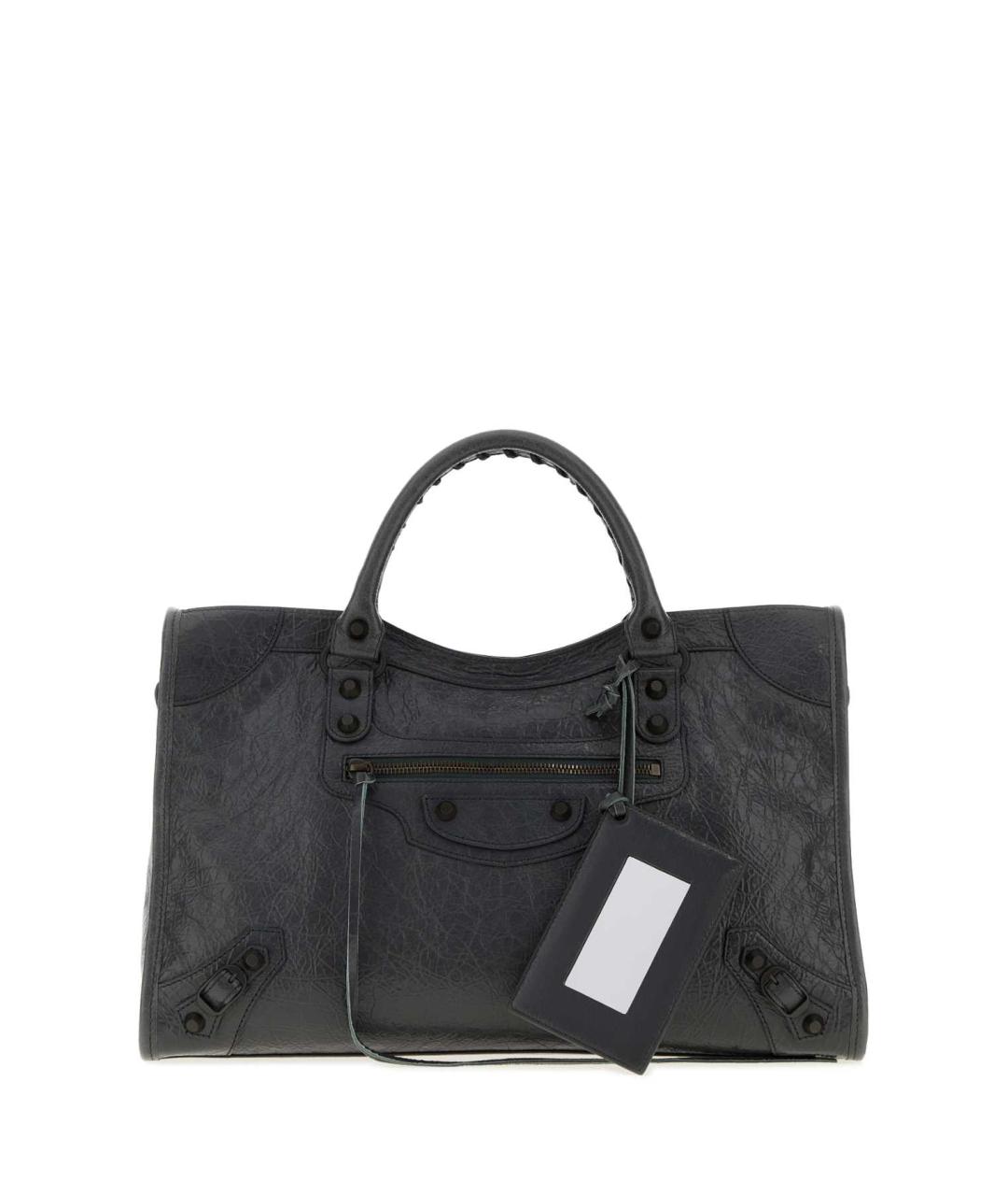 BALENCIAGA Серая кожаная сумка тоут, фото 3