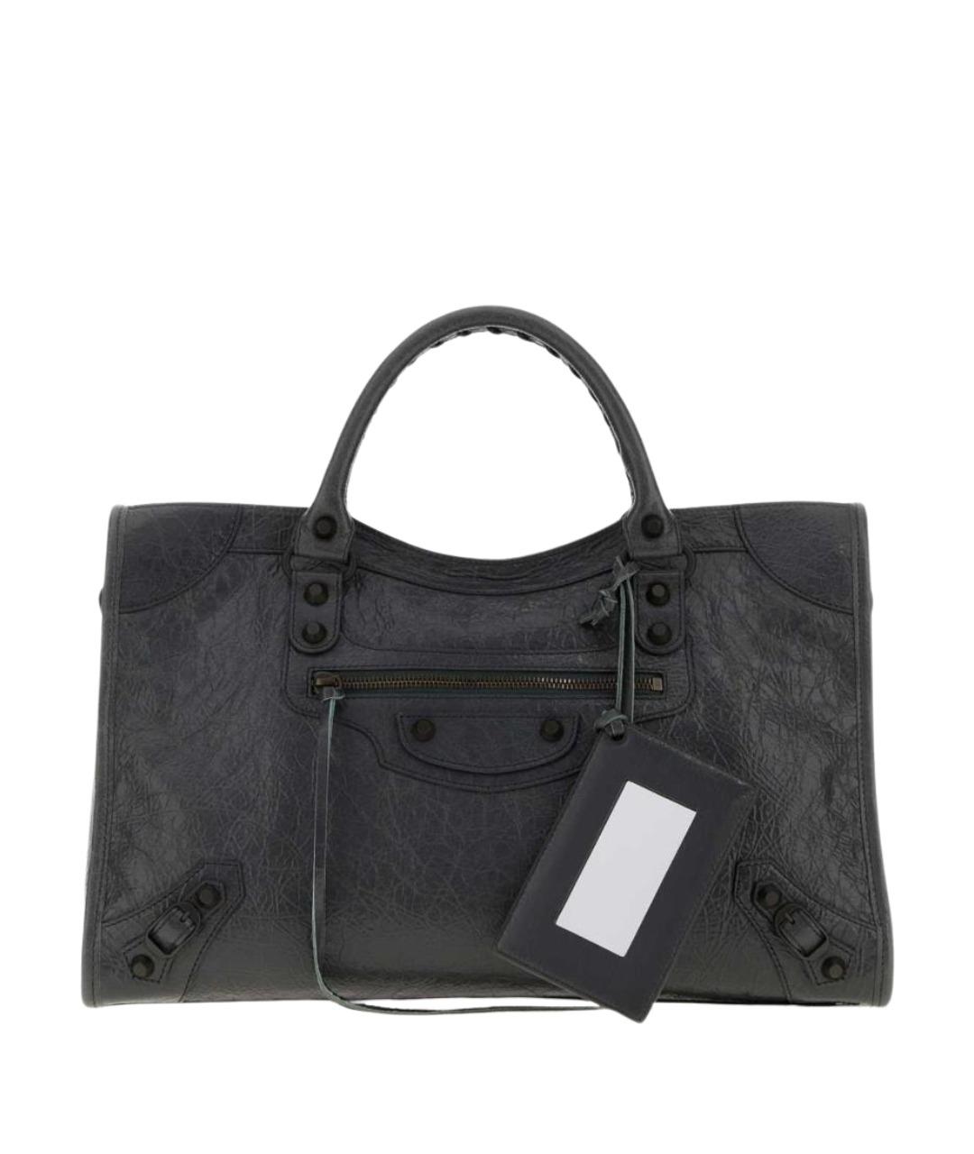 BALENCIAGA Серая кожаная сумка тоут, фото 1