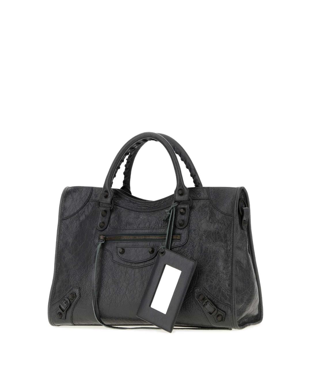 BALENCIAGA Серая кожаная сумка тоут, фото 2
