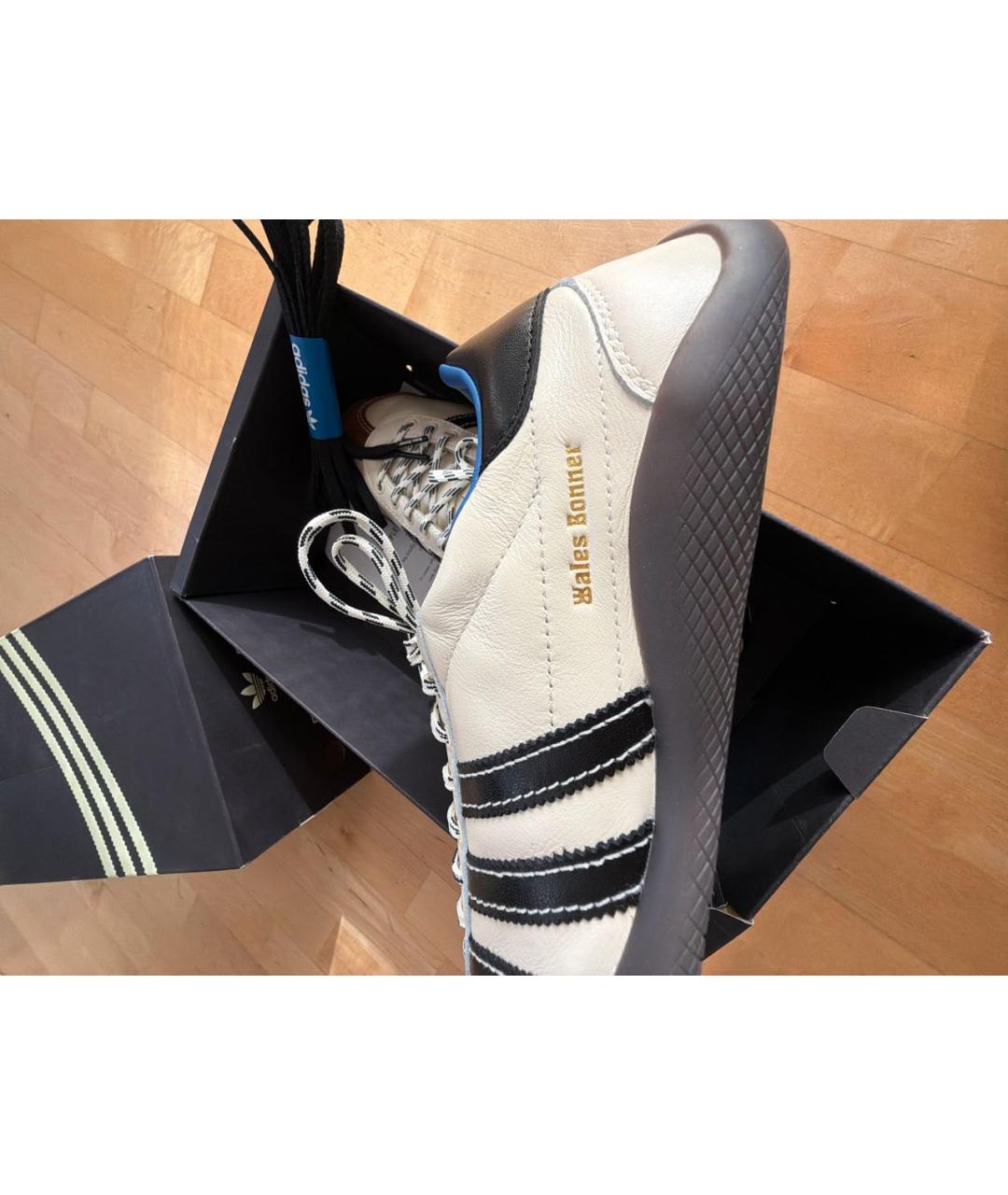 ADIDAS Коричневые кожаные низкие кроссовки / кеды, фото 7