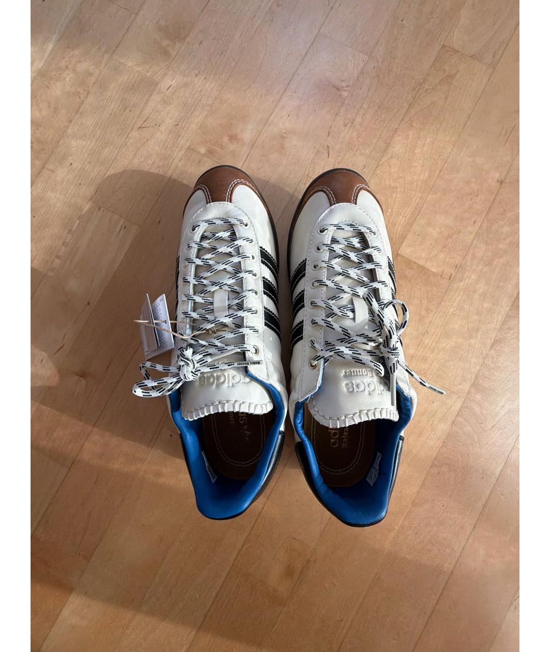 ADIDAS Коричневые кожаные низкие кроссовки / кеды, фото 3