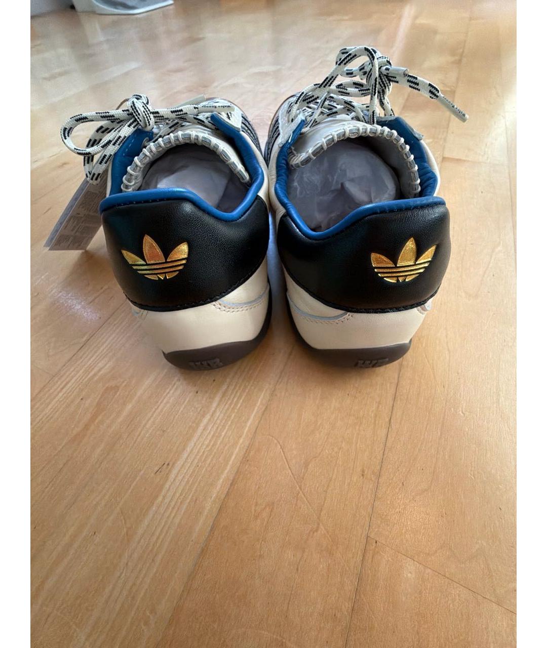 ADIDAS Коричневые кожаные низкие кроссовки / кеды, фото 4