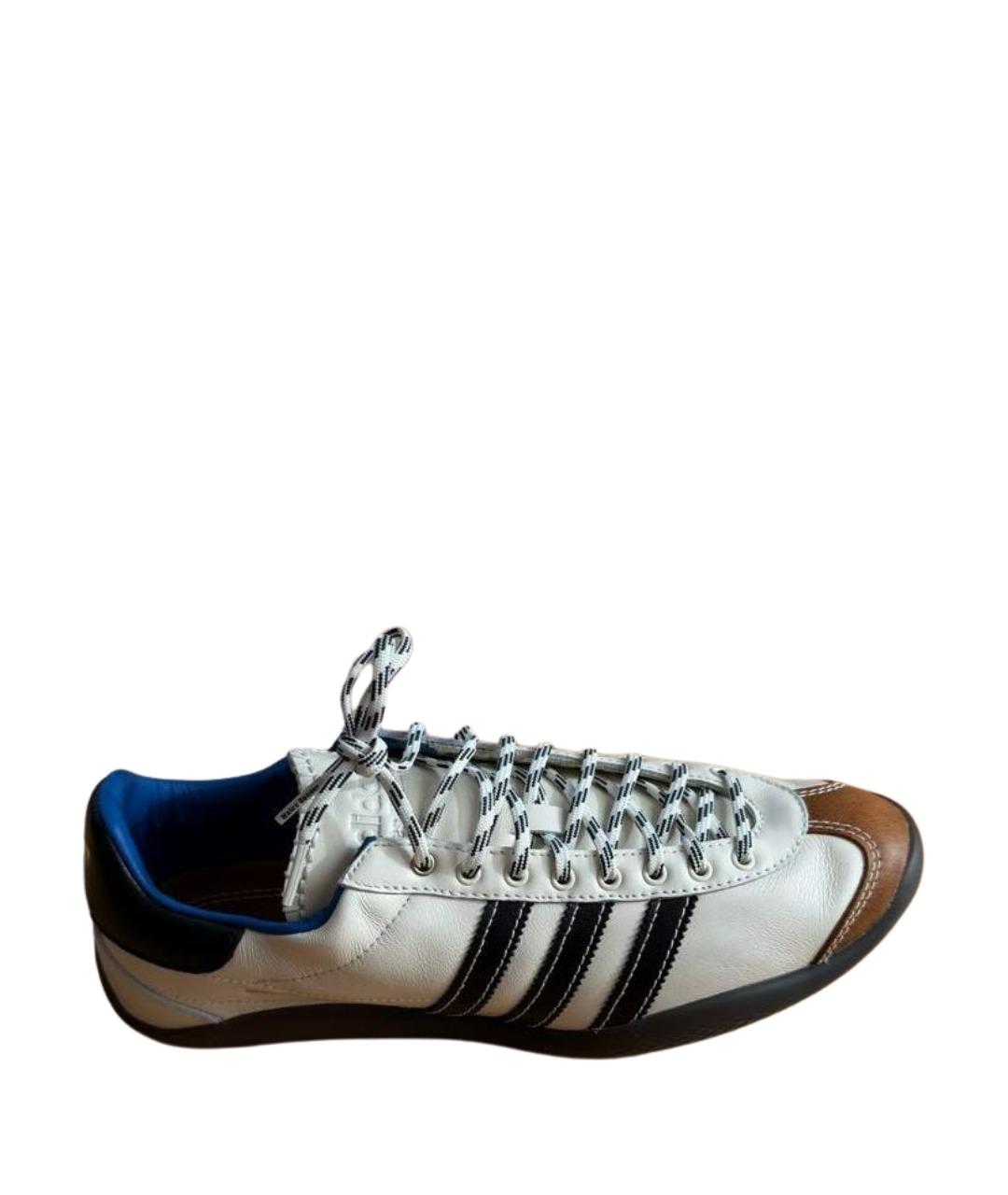 ADIDAS Коричневые кожаные низкие кроссовки / кеды, фото 1