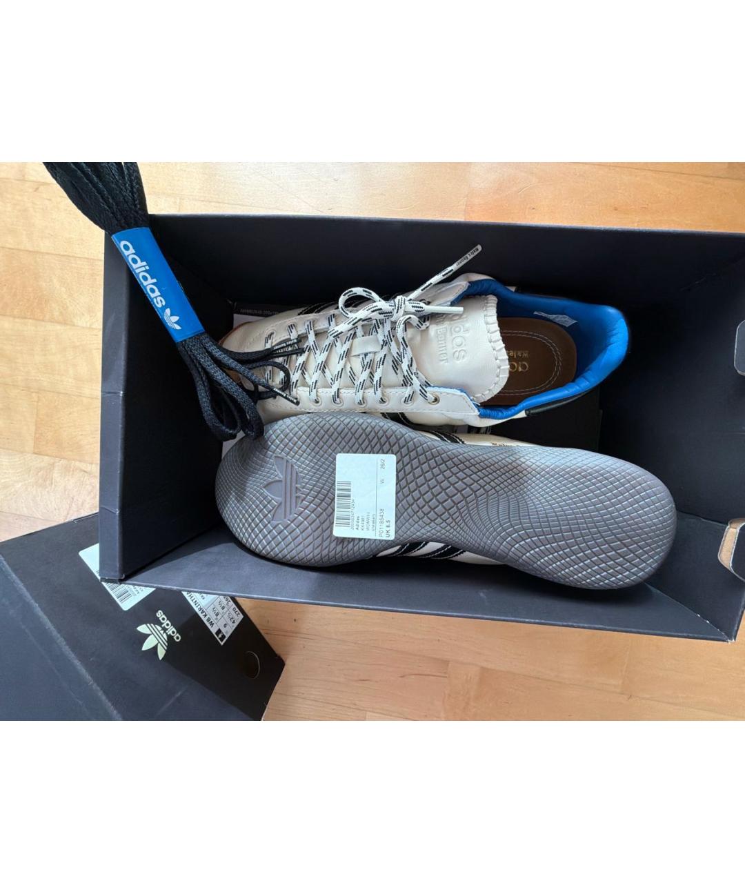 ADIDAS Коричневые кожаные низкие кроссовки / кеды, фото 6