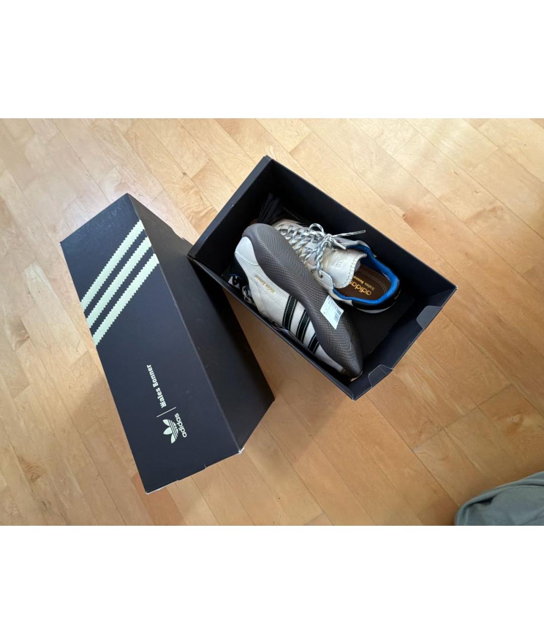 ADIDAS Коричневые кожаные низкие кроссовки / кеды, фото 5