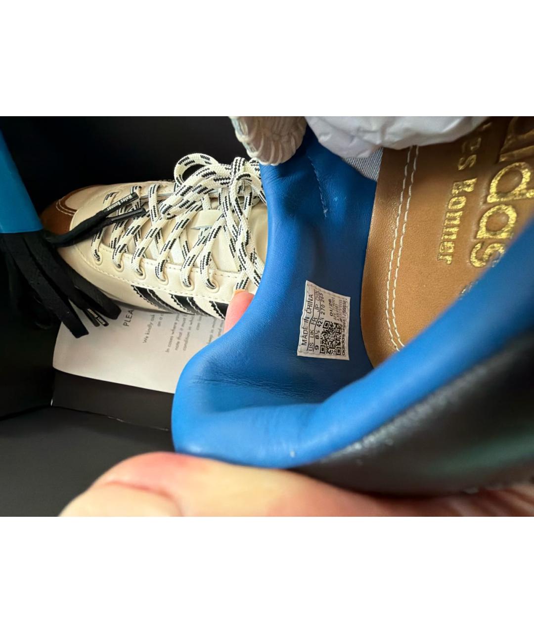 ADIDAS Коричневые кожаные низкие кроссовки / кеды, фото 8