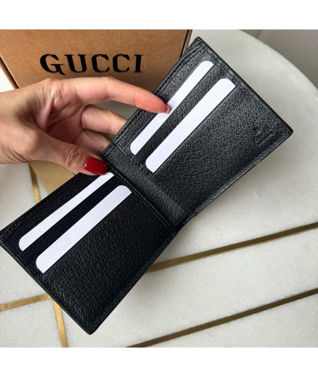 GUCCI Черный кошелек, фото 3
