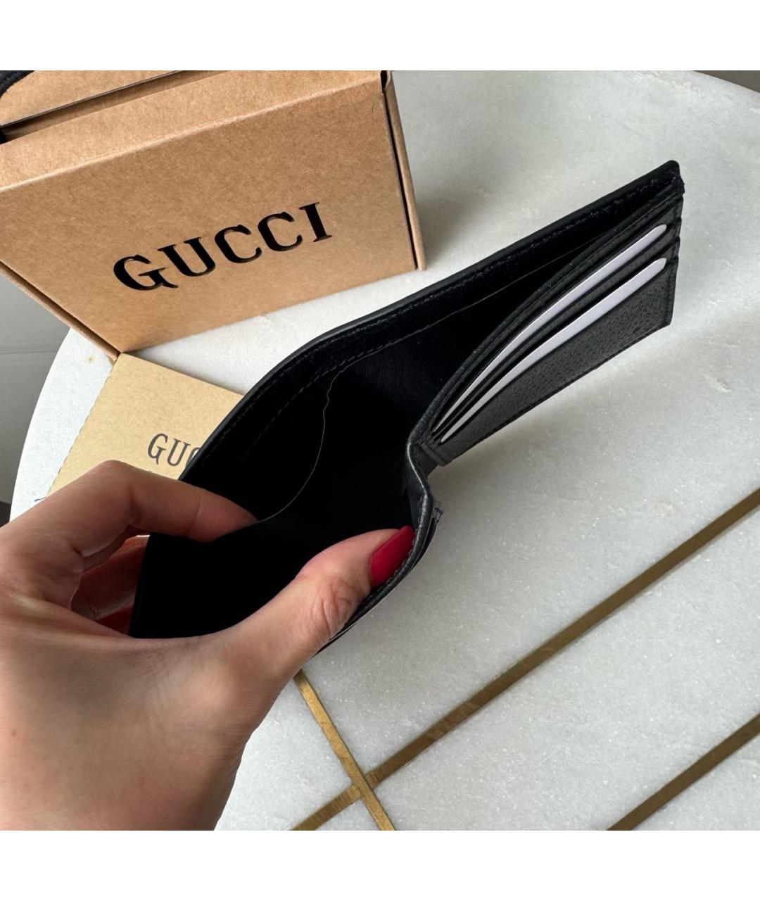 GUCCI Черный кошелек, фото 4